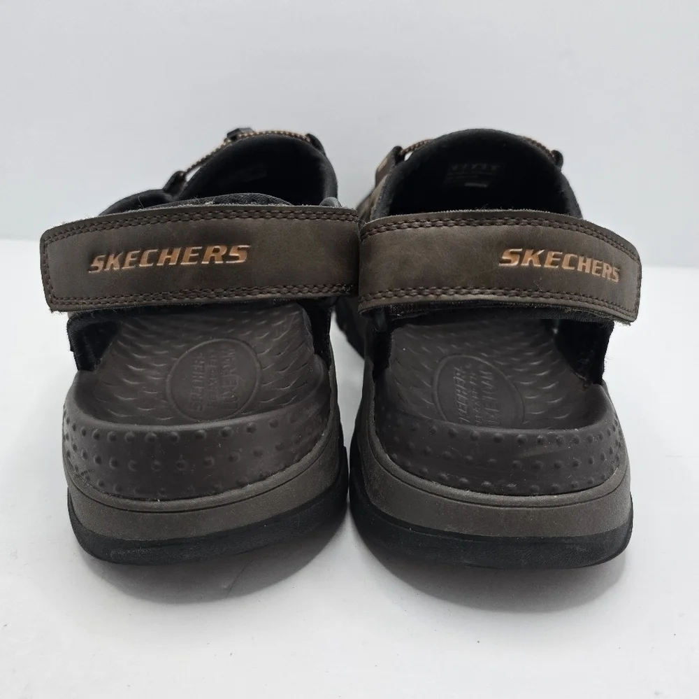 Skechers | Tresman Outseen brown leather Gorpcore closed toe sandals | MENS 12